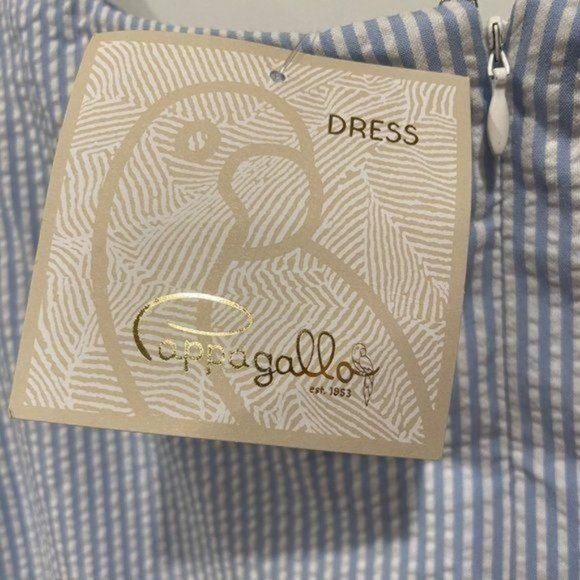 Pappagallo Seersucker Lace‎ Front Shift Dress - Size 16 - NWT - Picture 8 of 10